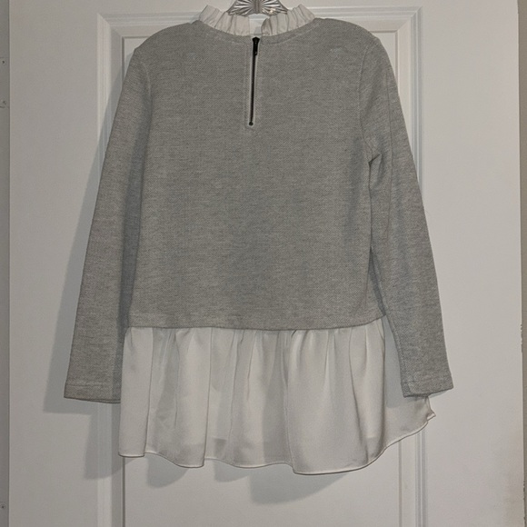 Beach Lunch Lounge Women’s Woven Top - Light Grey & White, Size Small - Picture 6 of 7